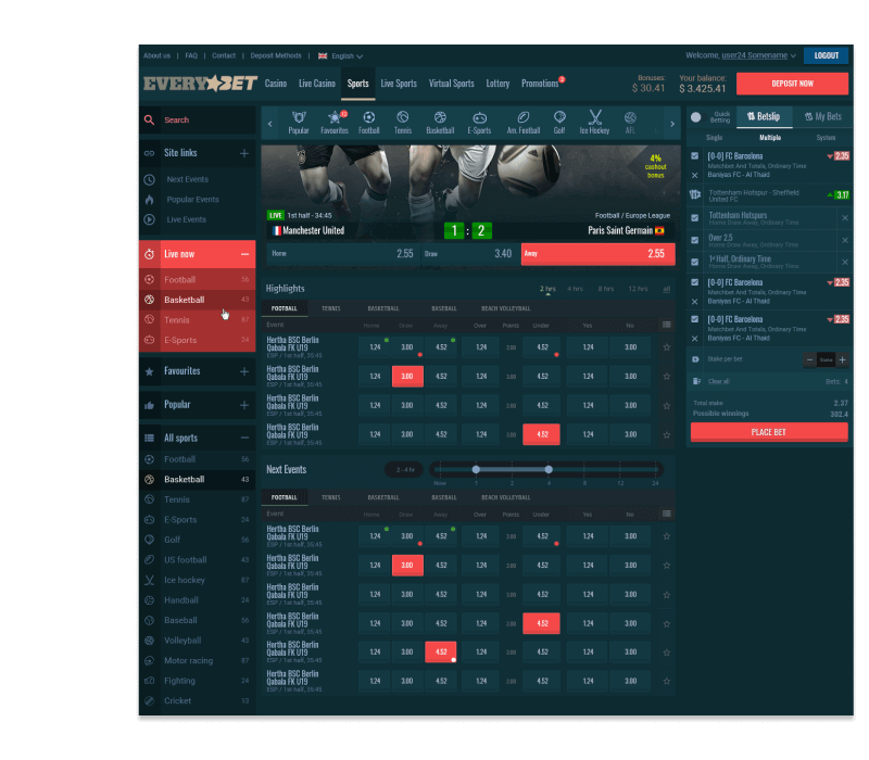 Soccer odds API: pre-match and live soccer data feed